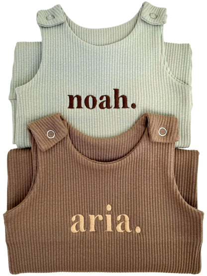 Soft Cotton Baby Dungarees, Personalised or Plain, Embroidered, 9 Colours, From Newborn to 3 Years - Ideal Baby Shower Gifts, Personalised Baby Gifts, Baby Clothes, New Baby Gifts
