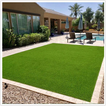Faux Grass Synthetic Lawn 20mm Pile Height, High Density Fake Grass Turf for Dogs Pets, Indoor Outdoor Landscape, Plastic, 100*100cm/ 100*200cm/ 100*300cm/ 100*400cm