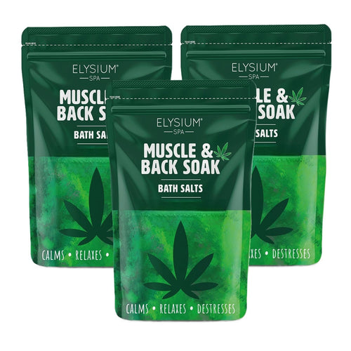 Elysium Spa Scented Bath Salts 450g – 3 Pack Crystal Bath Soak for Home Bathing Use