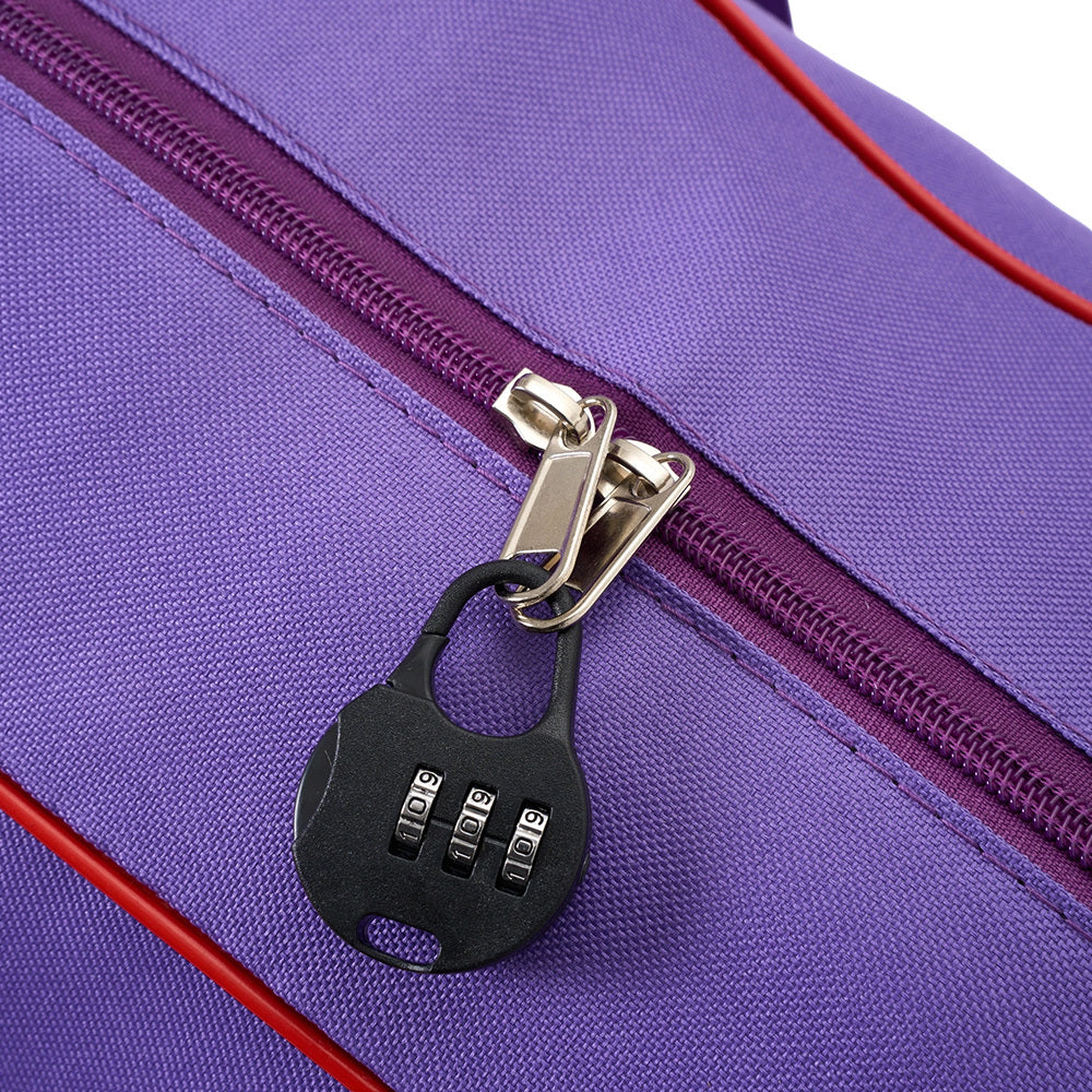 Large Capacity Foldable Travel Bag with Wheels, Oxford Rolling Luggage with Lock, Backpack Travel Duffle, Lightweight Suitcase, Versatile Travel Tote for Airport, Train Travel, Outdoor Trips, Travel Storage Bag, Clothing Protection Bag 1PC