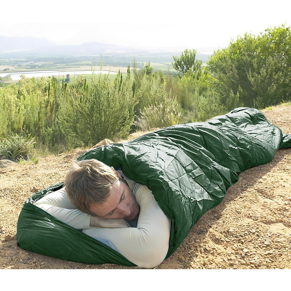 SINGLE SLEEPING BAGS CAMPING RECTANGULAR ENVELOPE ZIP UP ADULT