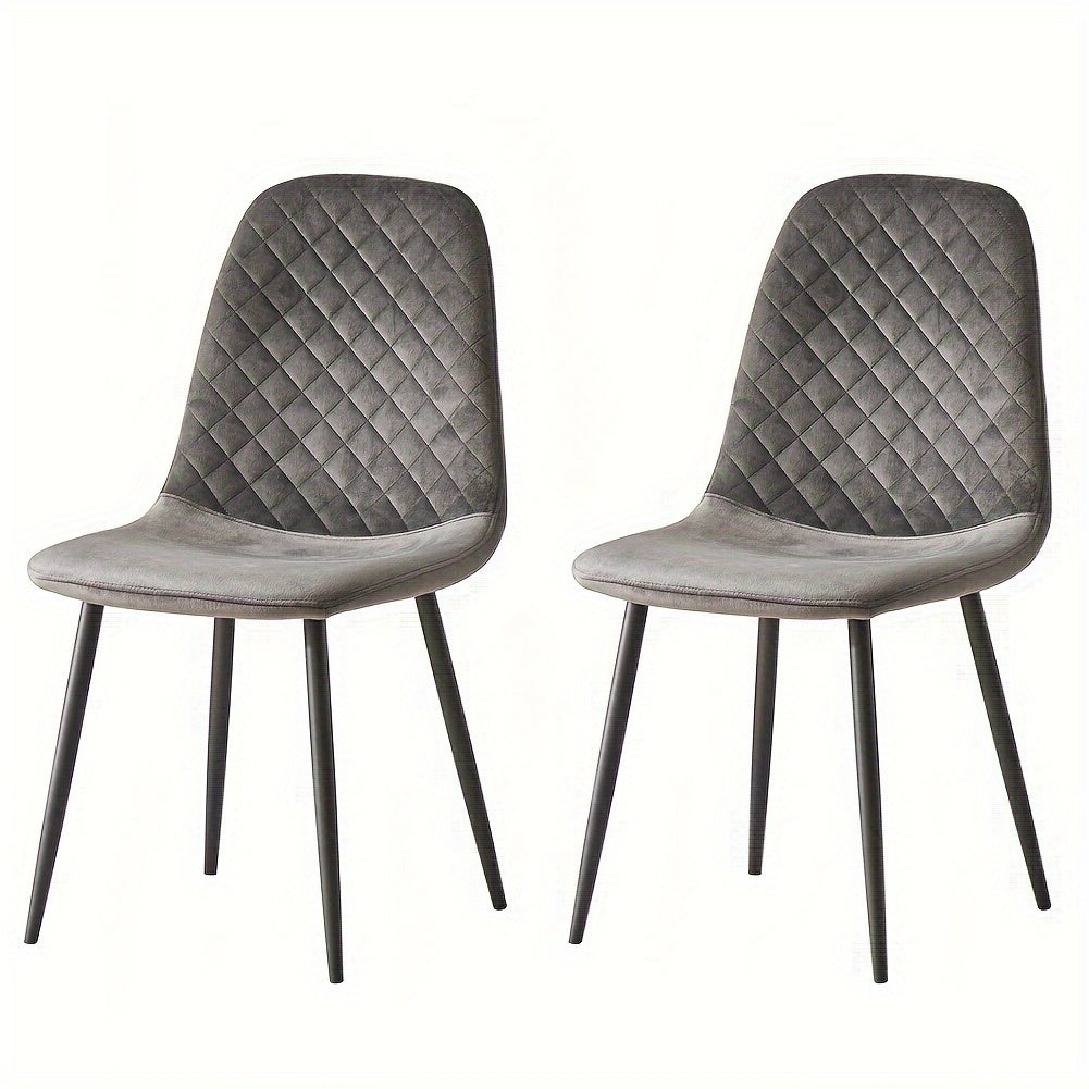 A Set of 2 Or 4 Velvet Dining Chairs with Metal Legs, Fabric Upholstered Seats, Modern Style Dining Chairs, Living Room Side Chairs