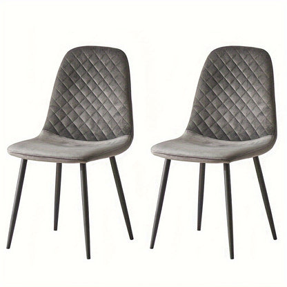 A Set of 2 Or 4 Velvet Dining Chairs with Metal Legs, Fabric Upholstered Seats, Modern Style Dining Chairs, Living Room Side Chairs