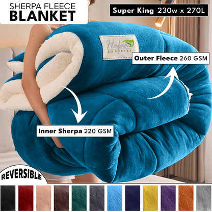 Soft Cozy Sherpa Blanket, Double-Sided Throw Blanket, Contemporary Design, Warm Throw for Couch, Bed, Office and Travel, Versatile All-Season, Perfect Holiday Gift