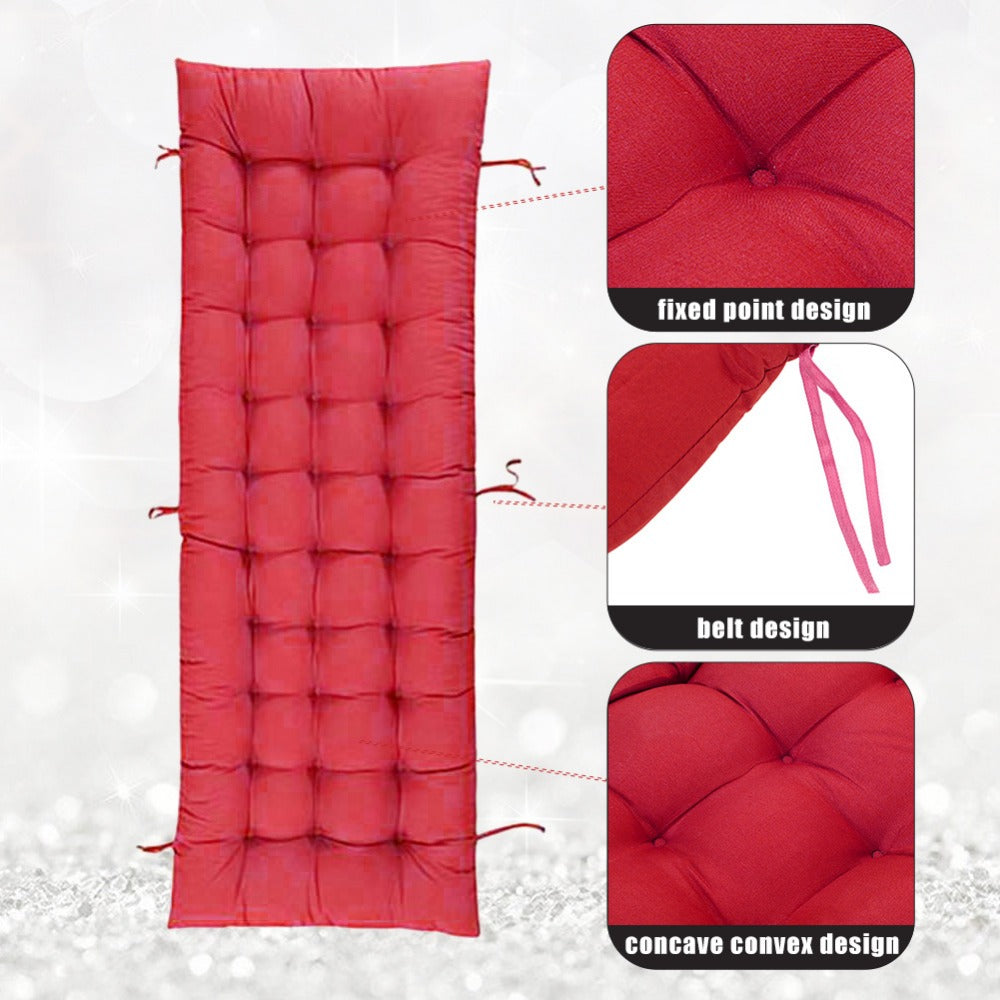 Lounge Chair Cushion 160x50cm Thick Comfortable Seat Pad for Sun Lounger Recliner Daybed Beach Chair – Machine Washable Non-Slip Indoor Outdoor Multiple Colours