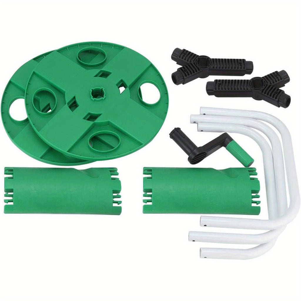 Garden Hose Reel 45m Freestanding Portable – Lightweight Anti-Twist PP Plastic Hose Pipe Reel with Crank Handle for Patio, Yard, Driveway & Garden – Foldable Space-Saving Design