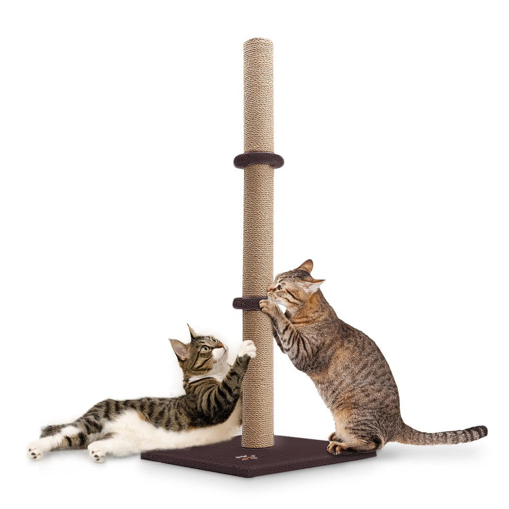 Cat Scratching Post 89 Cm Vertical Cat Tree For Pet Cats Climbing Frame With Soft Plush Carpet-Covered Base And Sisal Pole For Pet Cats