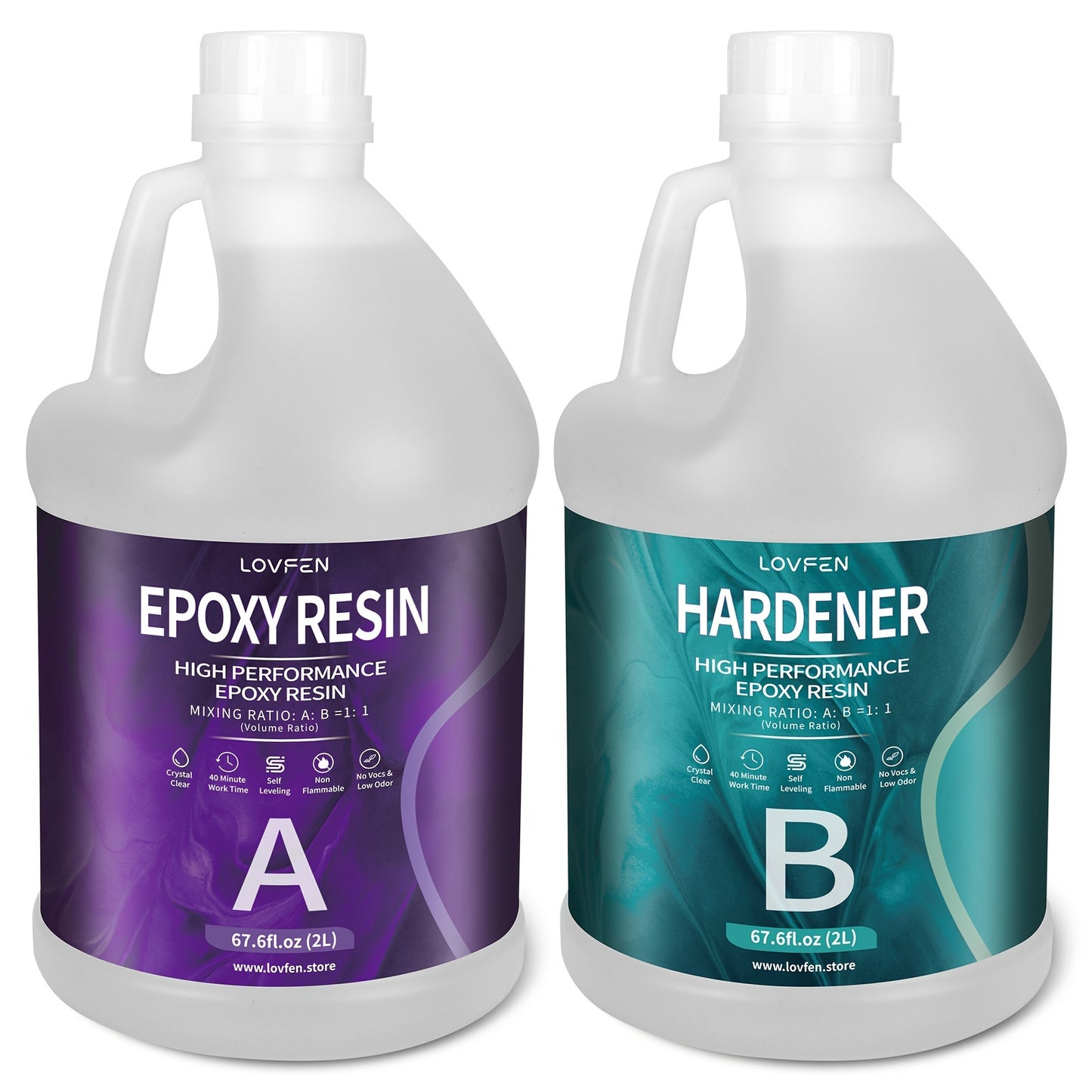 3.97L Premium Clear Epoxy Resin Kit Casting And Coating for River Table Tops, Art Casting Resin, Jewelry Projects, Tumbler Crafts, Molds, Art Painting, Easy Mix 1:1 Ratio 32