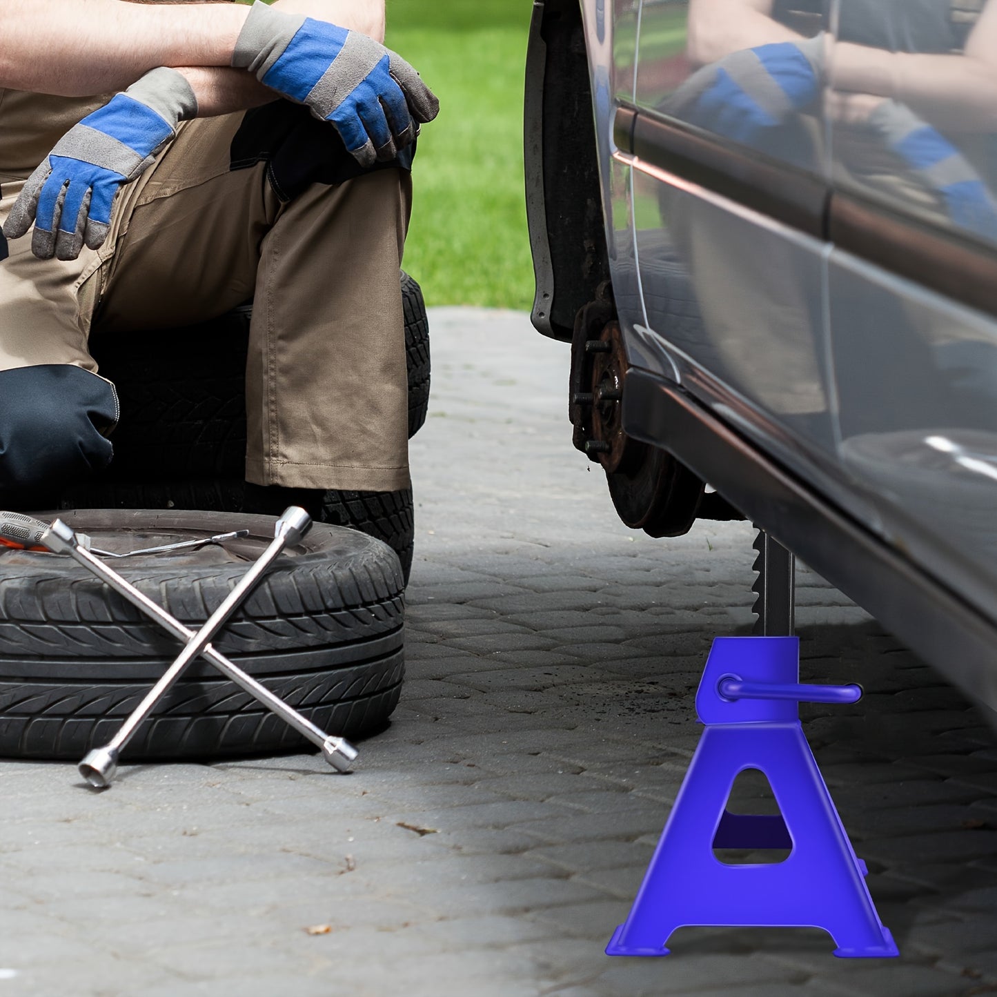 Stack Jacks, Stabilize, Position And Level Your RV, Trailer Or Camper, Can Support Up to 6, 0.0 g, Extends 17"/43cm - (2pcs)