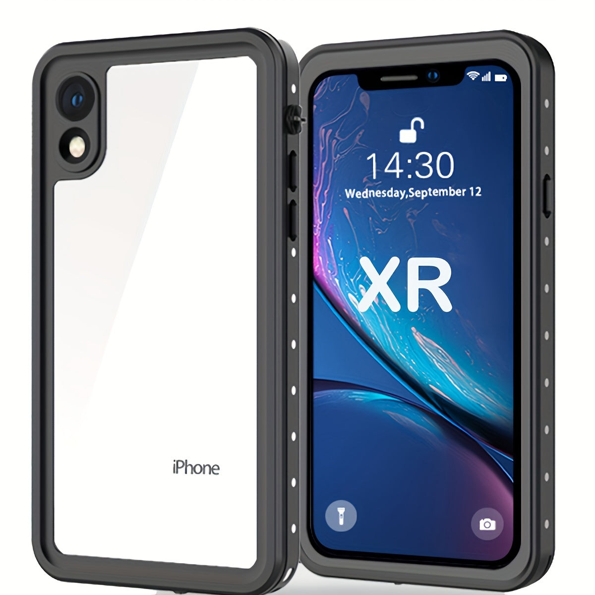 Waterproof 360° IP68 Full Body Cover Shockproof Dustproof Snowproof Drop proof For iPhone X XR XS Max Built-in Screen Protector Phone Case