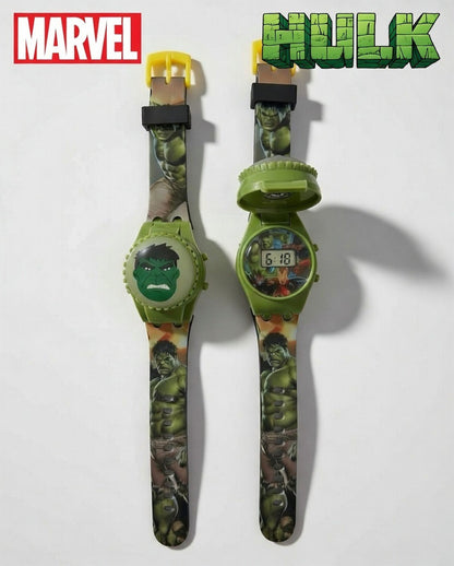 Marvel Kids Toys Light Up Watch for Boys & Girls – Hulk, Spider-Man, Iron Man & Captain America Toy Watch – Adjustable Watch Strap – Party Bag Fillers Kids – Fidget Toys – Toys for Boys Ages 3+