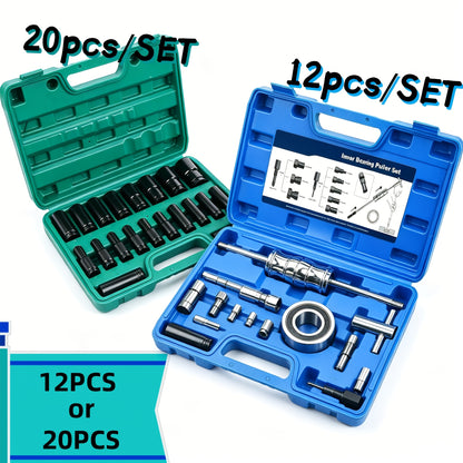 12pcs/20pcs/set Hex Impact Wrench Sockets 8-32mm 1/2 Inch Black Finish Heavy Duty Socket Set for Auto Repair Cool Gadgets