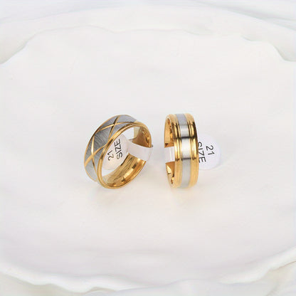 20pcs/Lot Stripe Waterproof Fashion High Quality Rings for Men