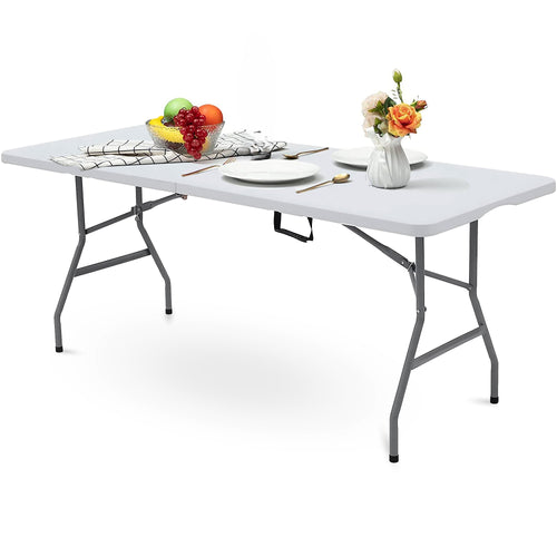 6ft Folding Table Trestle Camping Party Picnic BBQ Stall Garden Indoor Outdoor