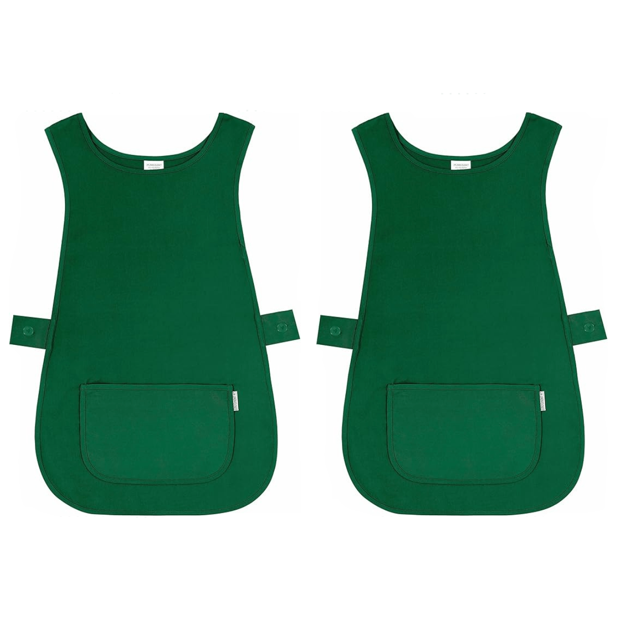 Pack Of 2 Self Tabard Apron in eight different colours | Aprons for Men, Women, and Ladies | Professional Cooking Aprons with 2 Pockets | Adjustable Kitchen Apron for Baking, BBQ, Grilling, Gardening, Crafting, Cleaning, Painting, Barista, Restaurant Work
