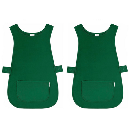 Pack Of 2 Self Tabard Apron in eight different colours | Aprons for Men, Women, and Ladies | Professional Cooking Aprons with 2 Pockets | Adjustable Kitchen Apron for Baking, BBQ, Grilling, Gardening, Crafting, Cleaning, Painting, Barista, Restaurant Work