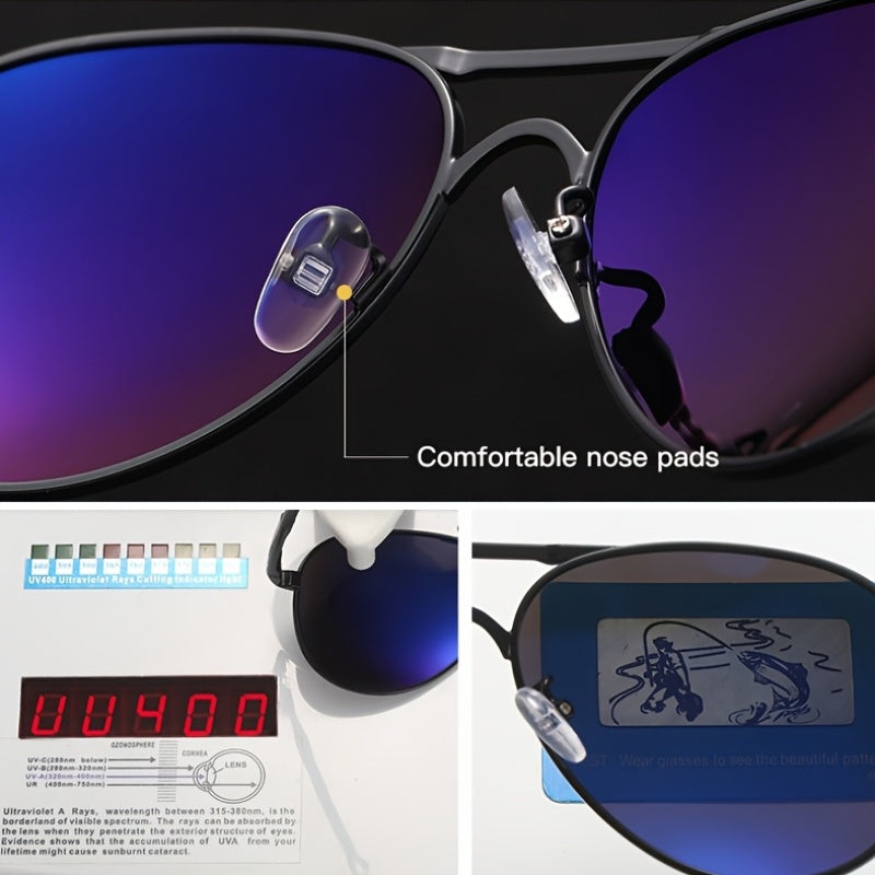 AOWEAR UV400 Pilot Sunglasses Polarized Mirror Driving Men Sunglasses