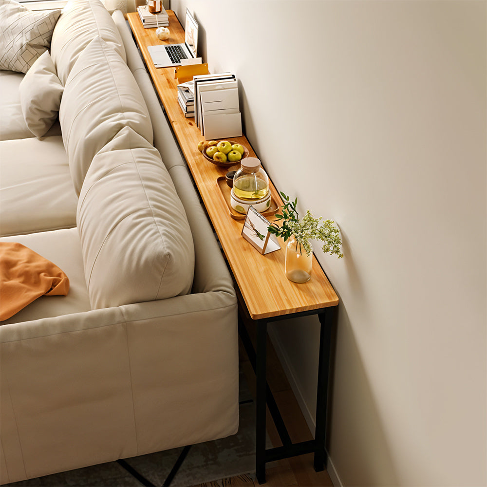 1pc Simple Long Shelves for Home Use, Narrow Sofa Side Table in The Living Room, Storage Table Against The Wall At The Head of The Bed in The Bedroom, and Narrow Shelves in The Floor-to-ceiling Entrance, 80*20*75.2cm