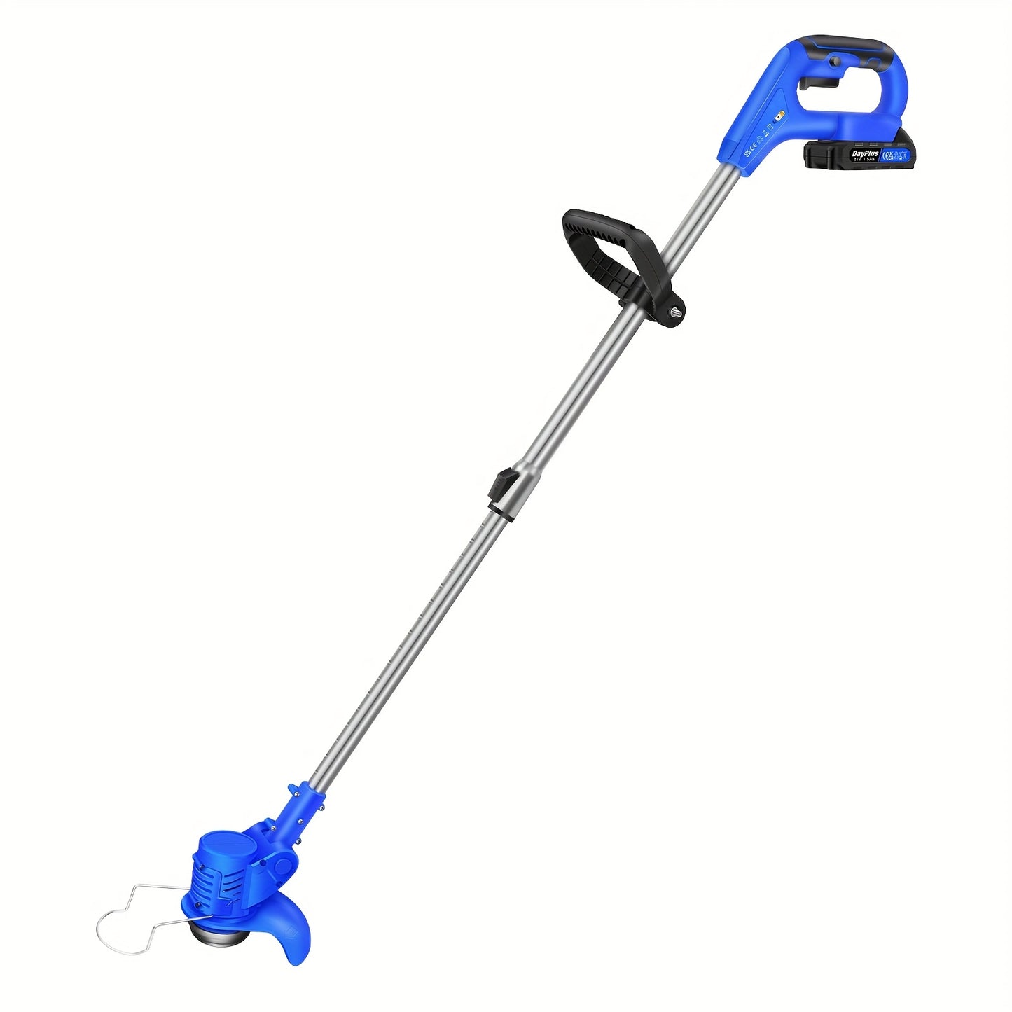 Machine Only Lightweight Cordless Electric Lawn Mower, Adjustable Length with Easy Grip Handle, 2-in-1 Lawn Trimmer