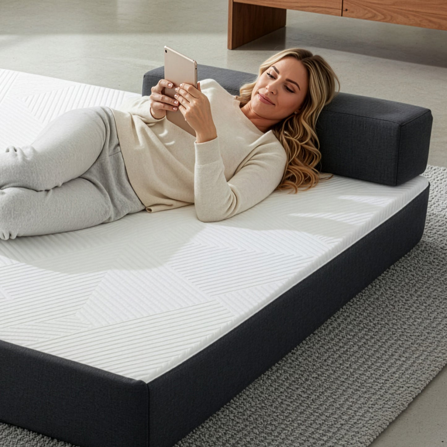 Folding Mattress Single 15cm Tri-Fold Foam Mattress with Removable Washable Cover, Foldable Floor Mattress for Travel, Camping, Guest Bed, Small Spaces