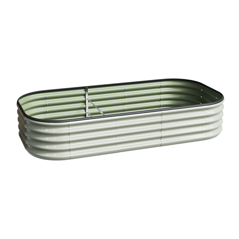 Metal Raised Garden Bed Outdoor Powder-Coated Steel Planter Box for Vegetables Herbs Flowers | 120cm & 160cm | White & Anthracite