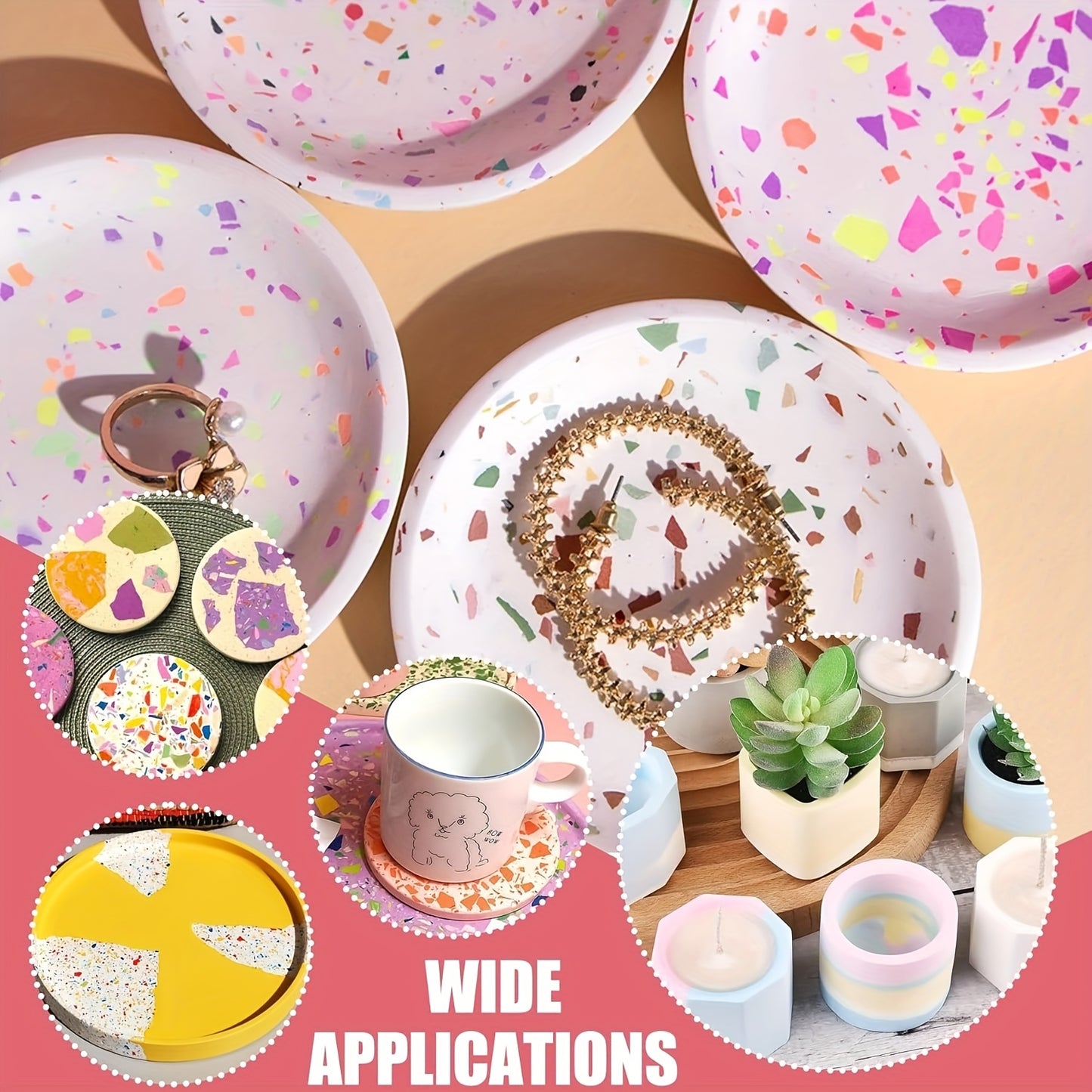 Eco Resin Casting Powder - 3000g Ceramic Resin Powders Kit, Fast Curing, Easy to Demold, Water Mixed Activated - Toxic-Free, Odorless - Plaster Casting Kit for DIY Home Art Crafts