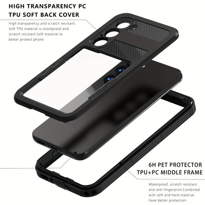 Waterproof Case For Samsung Galaxy S23, S23 Plus, S23 Ultra 5G 360° Full Body Protection Dustproof Shockproof Built-in Screen Protector Phone Case