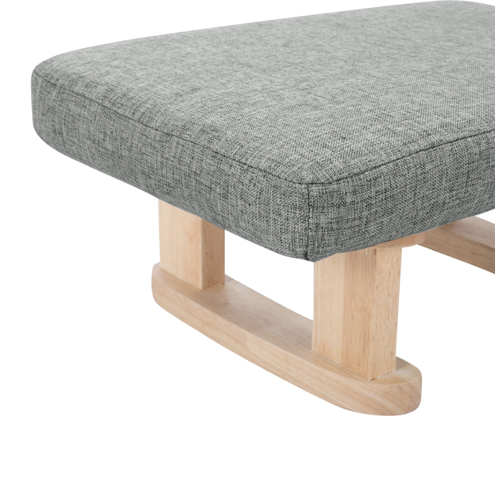 Small Linen Padded Stool Sofa Side Footstool Footrest Hallway Shoe Stool Living Room Bedroom Stool Seat