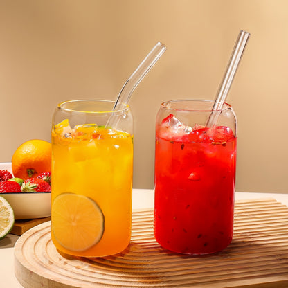 4/6/8/12/16 Glasses With Lid And Straw Only 16 Oz, Transparent Glasses Suitable For Gifts, Business, Drink Cup Sets, Iced Coffee Cups, Cute Aesthetic Tea Cups, Homemade Drink Cups