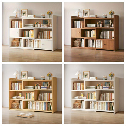 Expandable Desktop Bookcase, Freestanding Multi-layer Bookshelves, Adjustable Width Bookshelf Book Shelf Storage Unit, Multifunctional Storage Rack Book Shelf for Home Office Storage Organization