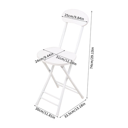 2 or 4 White Dining Chairs with Metal Frame and Wood, Folding Single Chairs Space Saving, Multifunctional Chairs for Outdoor and Indoor Furniture Chairs