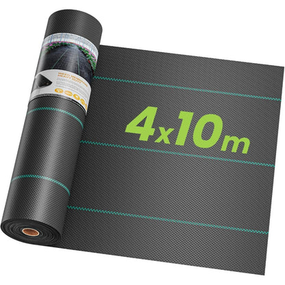 Heavy Duty Weed Control Membrane Garden Weed Barrier UV Protection Weed Fabric for Patios Garden Flower Beds Landscaping Black Woven Roll Ground Cover