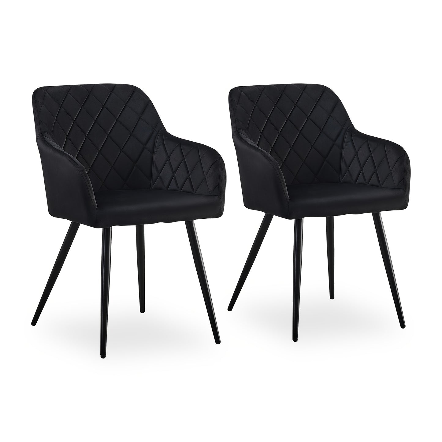 Velvet Leisure Dining Chairs , Upholstered Seat with Arms And Metal Legs , Set Of 2/4 , Occasional Living Room Bedroom Lounge Reception Chairs
