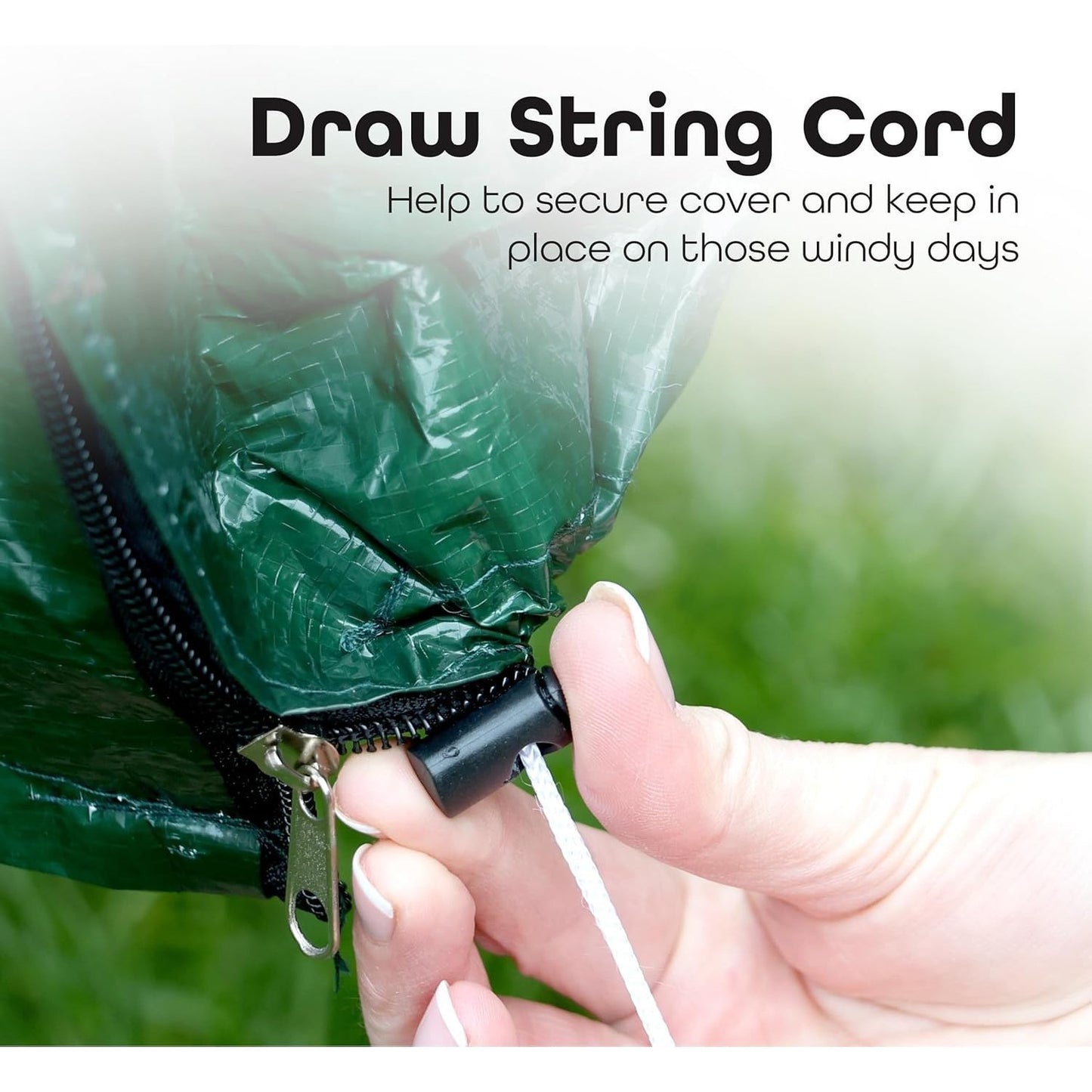 Garden Swing Covers Waterproof Heavy Duty Outdoor Swinging Chair Cover Windproof Anti-UV Patio Garden Hammock Cover With Zips (Green)