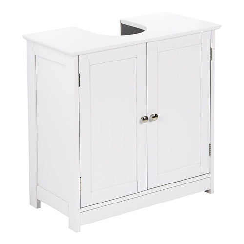 Taylor & Brown Under Sink Bathroom Cabinet Storage Cupboard Organiser Free Standing Wooden Sink Storage Unit Basin with Shelf