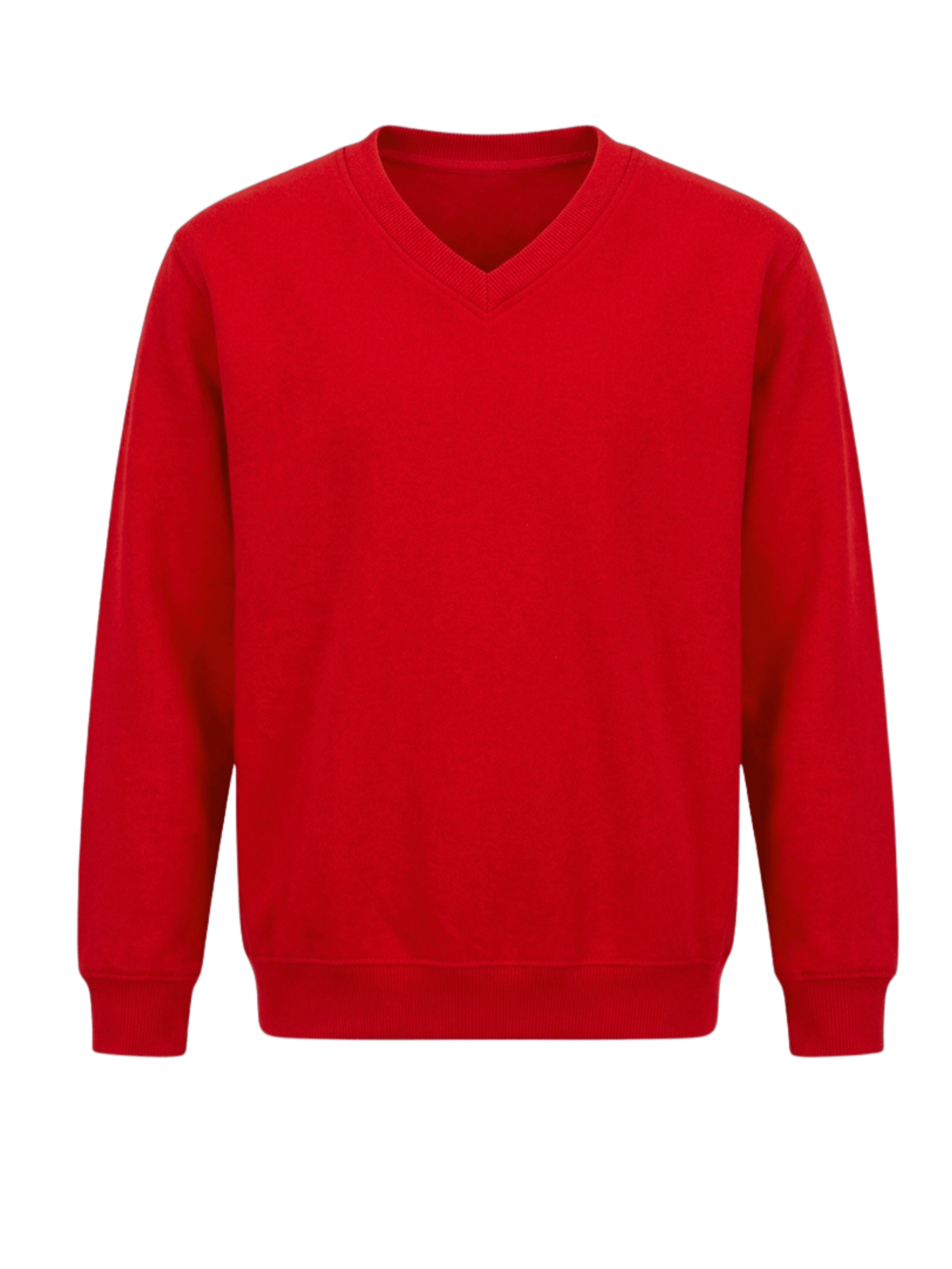 GW CLASSY OUTFIT Boys & Girls V-Neck School Jumper – Kids Unisex Long Sleeve Fleece Uniform Soft & Comfortable Sweatshirt