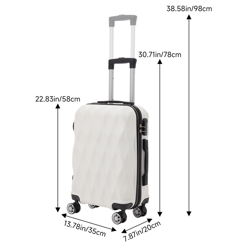 20 Inch Travel Suitcase with Spinner Wheels, Durable Hardshell Carry on Luggage for Business Trips & Weekend Getaways, Lightweight Rolling Luggage for Men & Women, Fashion Luggage