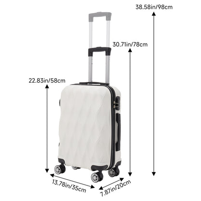 20 Inch Travel Suitcase with Spinner Wheels, Durable Hardshell Carry on Luggage for Business Trips & Weekend Getaways, Lightweight Rolling Luggage for Men & Women, Fashion Luggage
