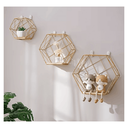 Gold Floating Display Shelves - Set of Three - construction detail 6