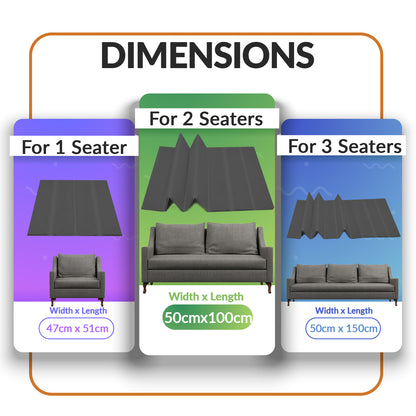 1, 2 & 3 Black Sofa Rejuvenator Boards, Sofa Seat Support Boards, Sofa Saver, Adjustable/Foldable Sagging Sofa Support, BOARD