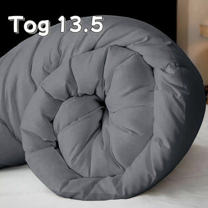 Tog 2.5 | 7.5 | 13.5 Grey All-Season Diamond Quilted Duvet Quilt Comforter | All-Season Breathable Lightweight Warm Bedding Comforte for Home Hotel