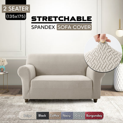 1pc Stretchable Spandex Elastic Sofa Cover – 1, 2, 3 Seater Polyester Spandex Furniture Protector, Anti-Slip Grip & Pet-Friendly, Machine Washable, Perfect for Living Room & Home Decoration