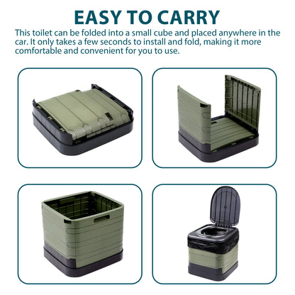 24L Portable Camping Toilet – Compact Outdoor Travel Potty Loo for Caravan, Folding Toilet, Fishing, Hiking, Festivals & Picnics – Lightweight, Easy-Clean Design