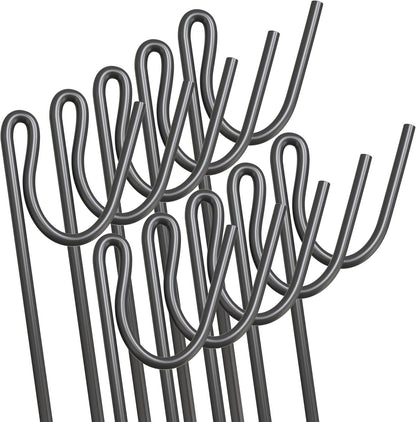 Fencing Pin 1.5m Long 8mm Thick Pins, 10 Pack of Steel Fencing Road Pins, Garden Metal Fence Stakes for Temporary Outdoor Garden Fencing and Signage