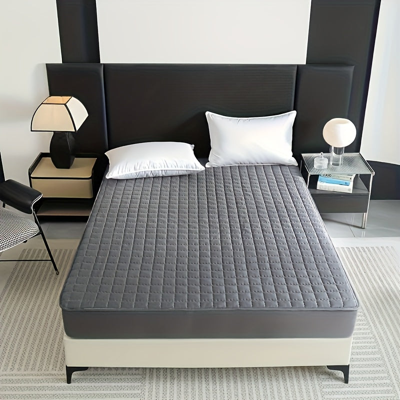 1pc Waterproof Mattress Protector Fitted Sheet, Made from High-Quality Materials, Soft, Breathable, And Comfortable. Ideal for RV Additions And Bedding, Suitable for Bedrooms, Guest Rooms, Or Rvs. Usable in All Seasons