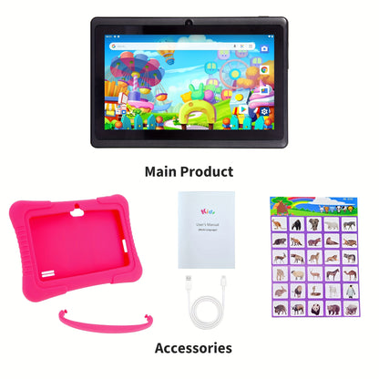 Veidoo 7" Kids Tablet, 2GB RAM 32GB ROM, Safe Eye Protection Screen, Wifi, Dual Camera, Educational Games, Parental Controls App, Android Tablet with Drop Proof Silicone Sleeve, Tablet, Pad, Tablet, Pad