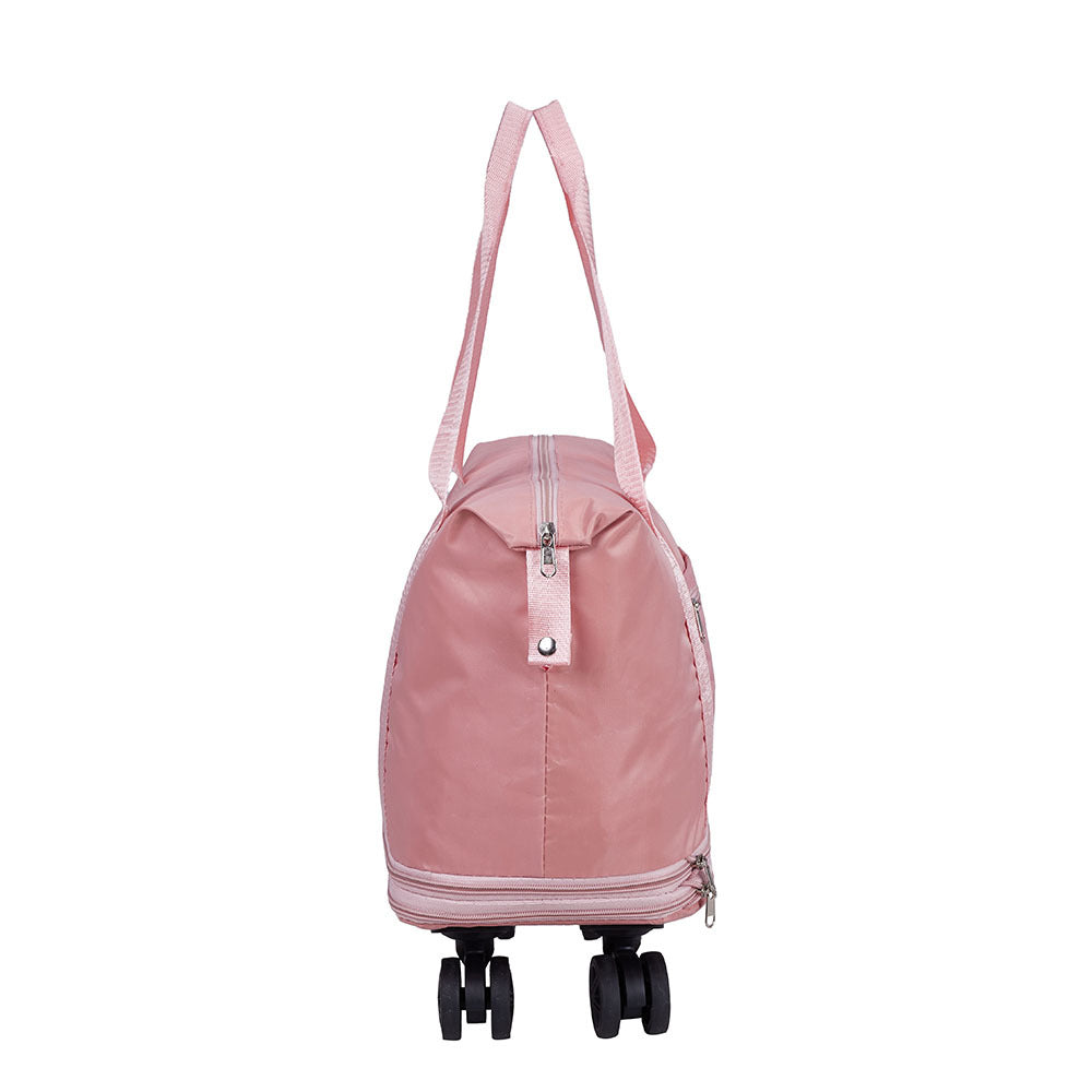 Travel Bag with Detachable Wheels, Expandable Duffel Bags for Women, Foldable Rolling Duffle Bag with Wheels, Carry on Luggage, Gift for Men Women Suitcases