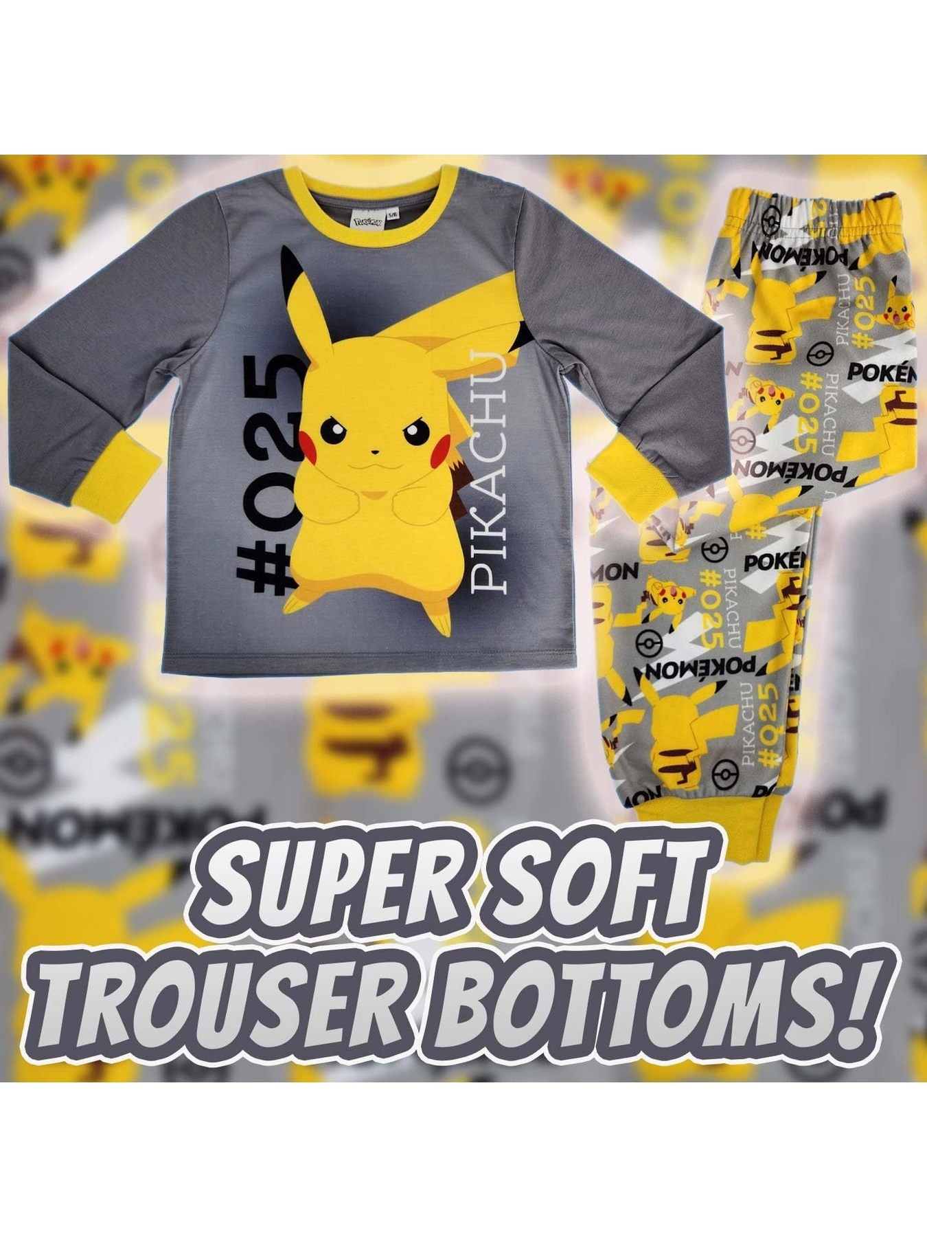 Pikachu Kids Fleece Pyjamas - Ages 3-10