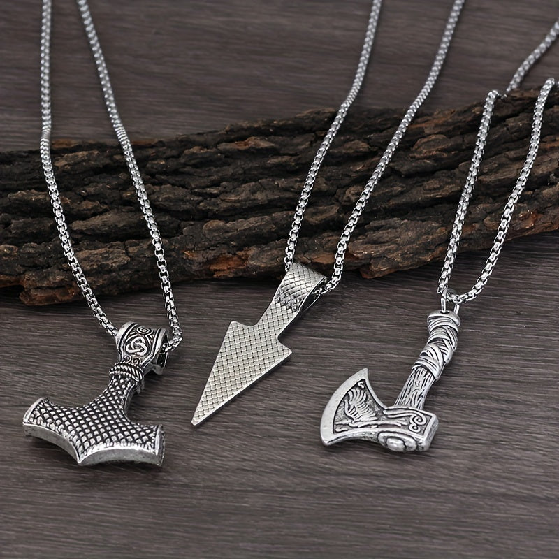 Viking Pendant Necklace Set - Three Pieces