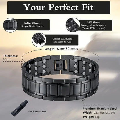 1pc Men'S stainless steel bracelet, Fashionable And Comfortable to Wear, Suitable for Boyfriends And Fathers As The Best Gift